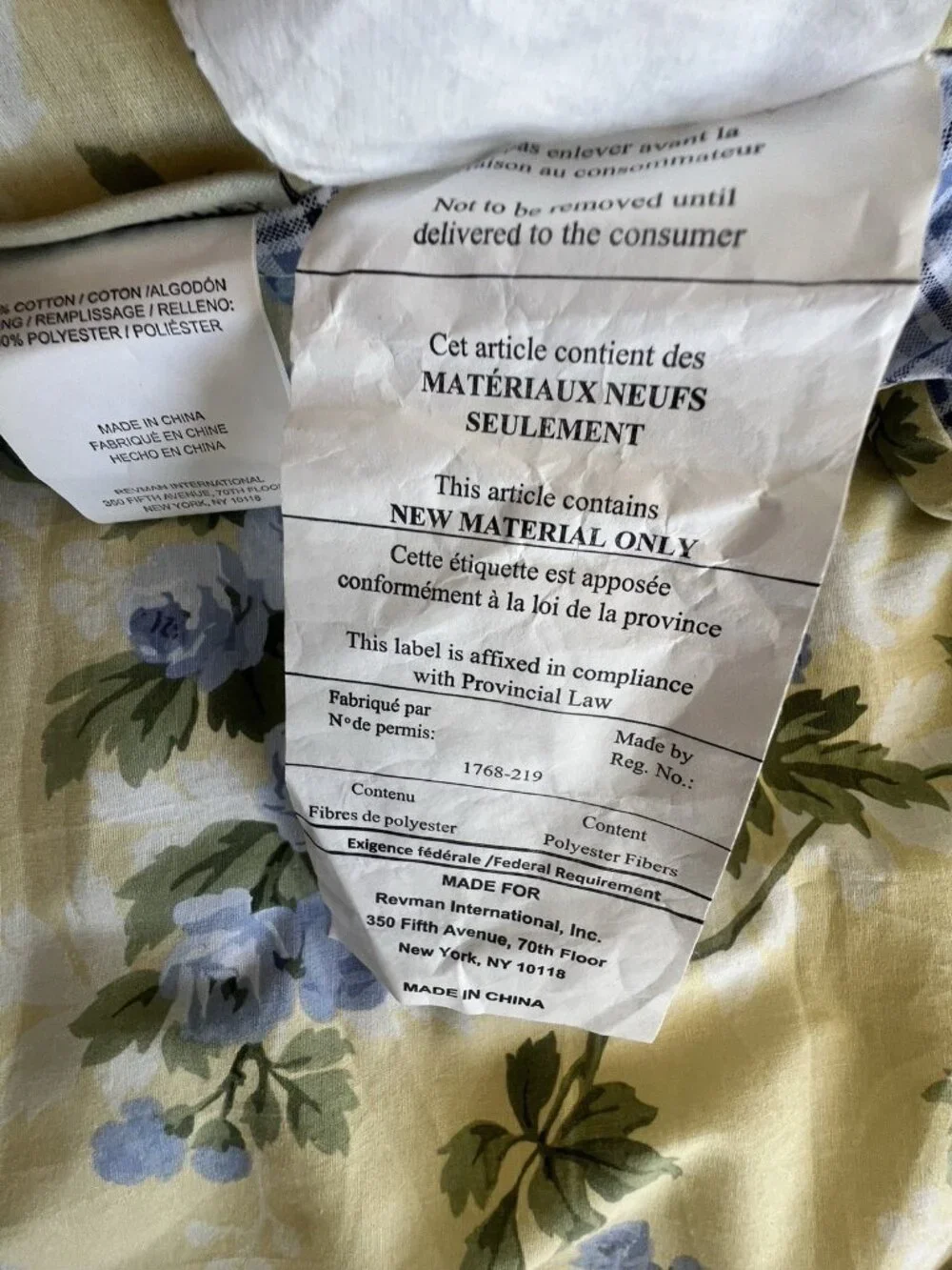 LAURA ASHLEY Queen 100% Cotton Comforter CASSIDY Yellow Blue Roses Cottage Beach